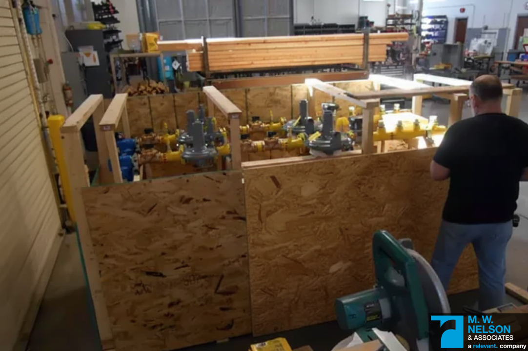 Gas Valve Trains Safely Crated