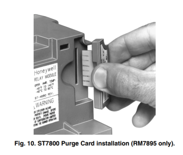 Honeywell RM7895 Purge Card Installation