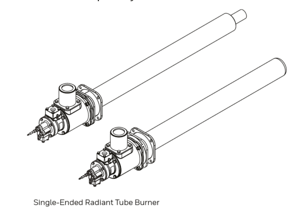 Single Ended Radiant Industrial Tube Burner